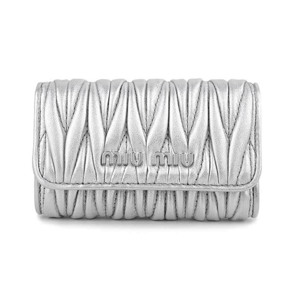 Miu Miu Key Case Matelasse Silver - image 1